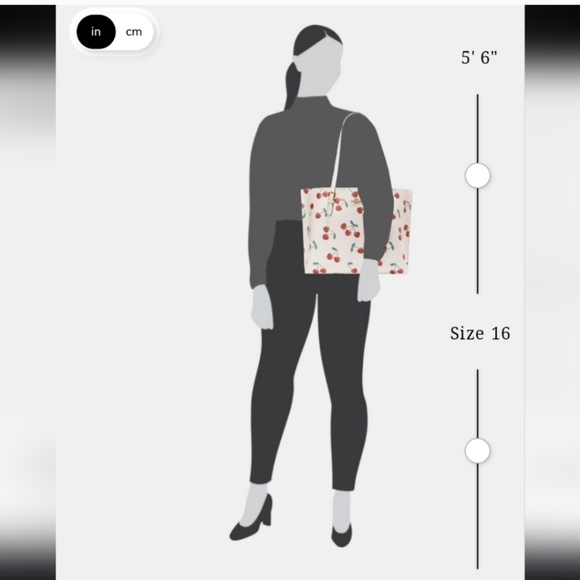 NWT Coach Multi Mollie Tote With Heart Cherry Print - Picture 8 of 9